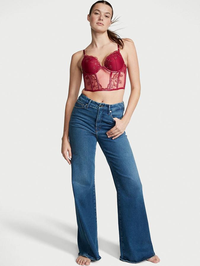 Midnight Affair Embroidery Push-Up Corset Top image number 3