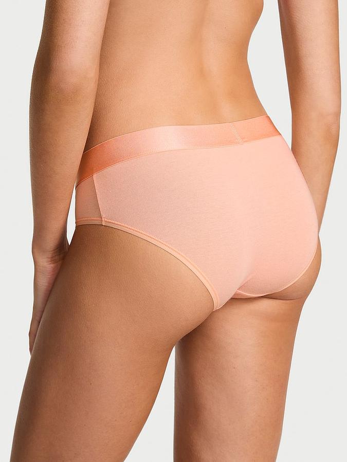 Logo Cotton Heart Shine Patch Hiphugger Panty