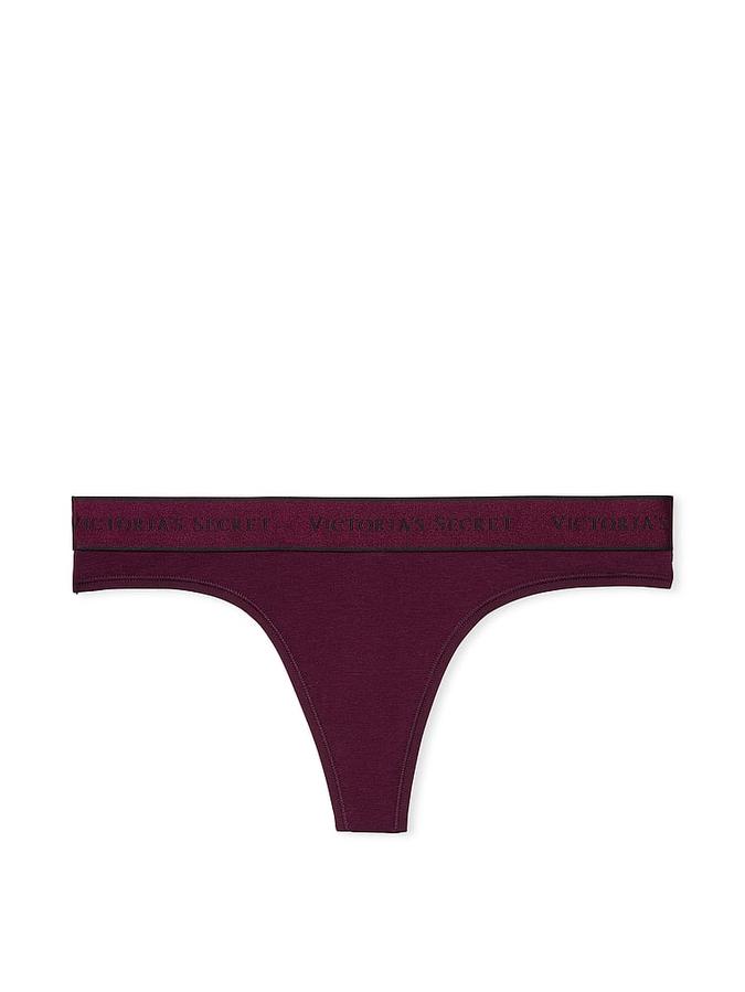 Logo Cotton Thong Panty image number 2