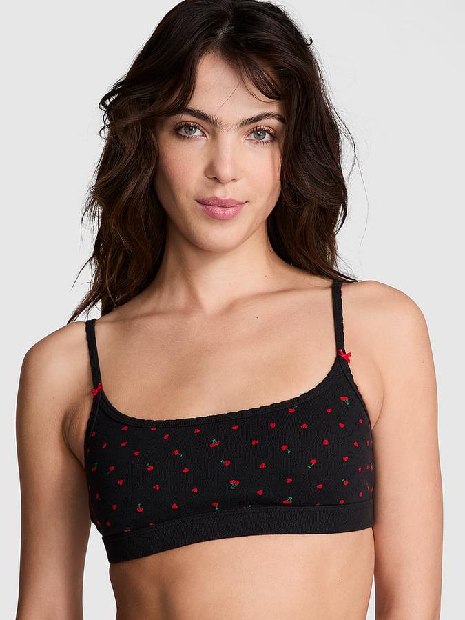 Cotton Scoop Bralette image number 0