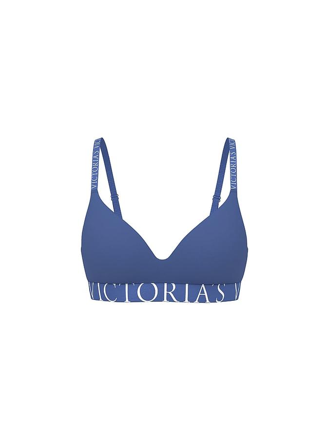 Cotton Exploded Logo Lightly Lined Wireless Bra image number 2