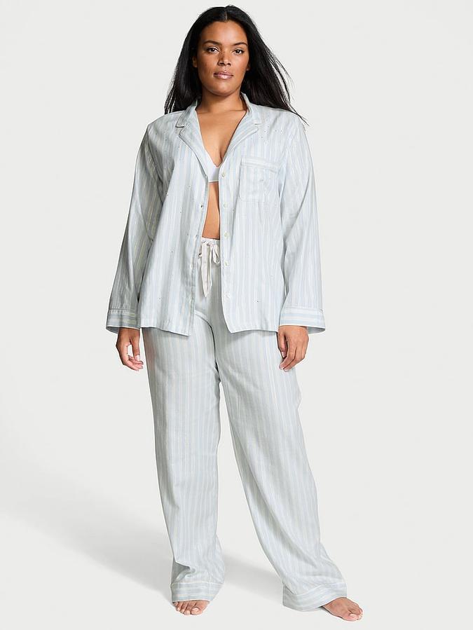 Flannel Long Pajama Set image number 0