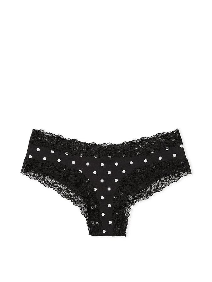 Lace-Waist Cotton Cheeky Panty image number 2