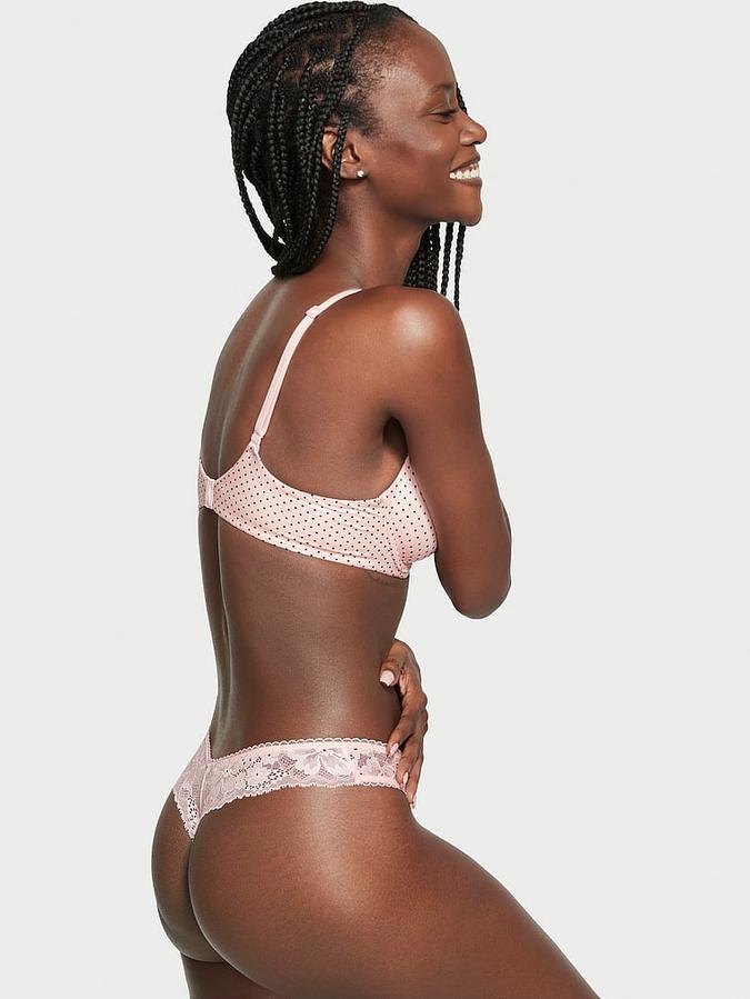Smooth & Lace Thong Panty image number 1