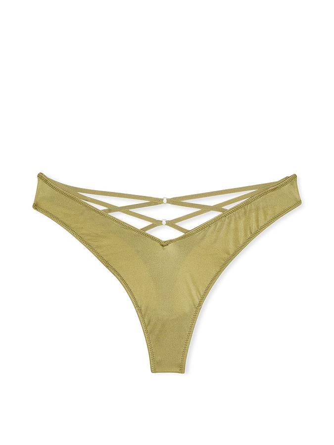Smooth Strappy-Back High-Leg Thong Panty image number 2