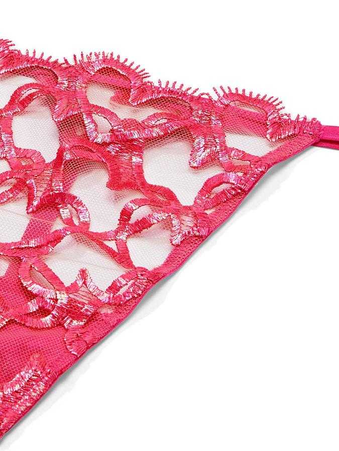 Shimmer Heart Embroidery V-String Panty image number 3