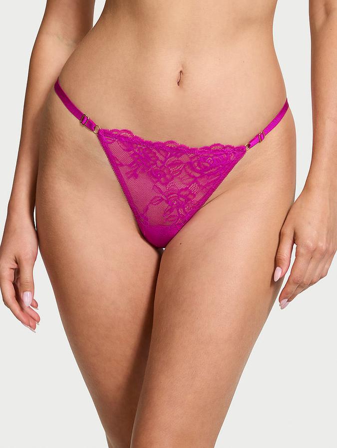 Rose Lace Adjustable V-String Panty