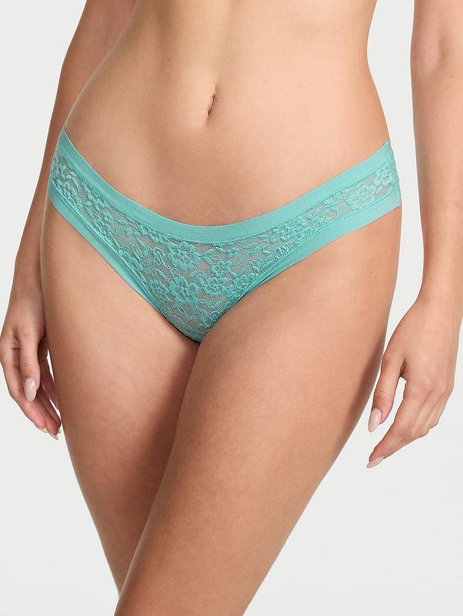 No-Show Lace Thong Panty image number 0