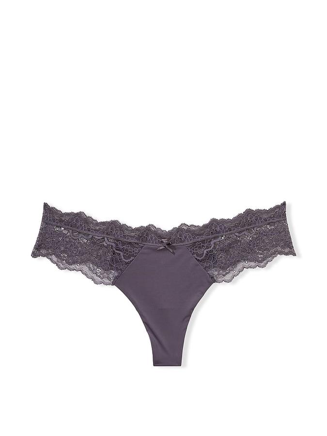 Lace Trim Thong Panty
