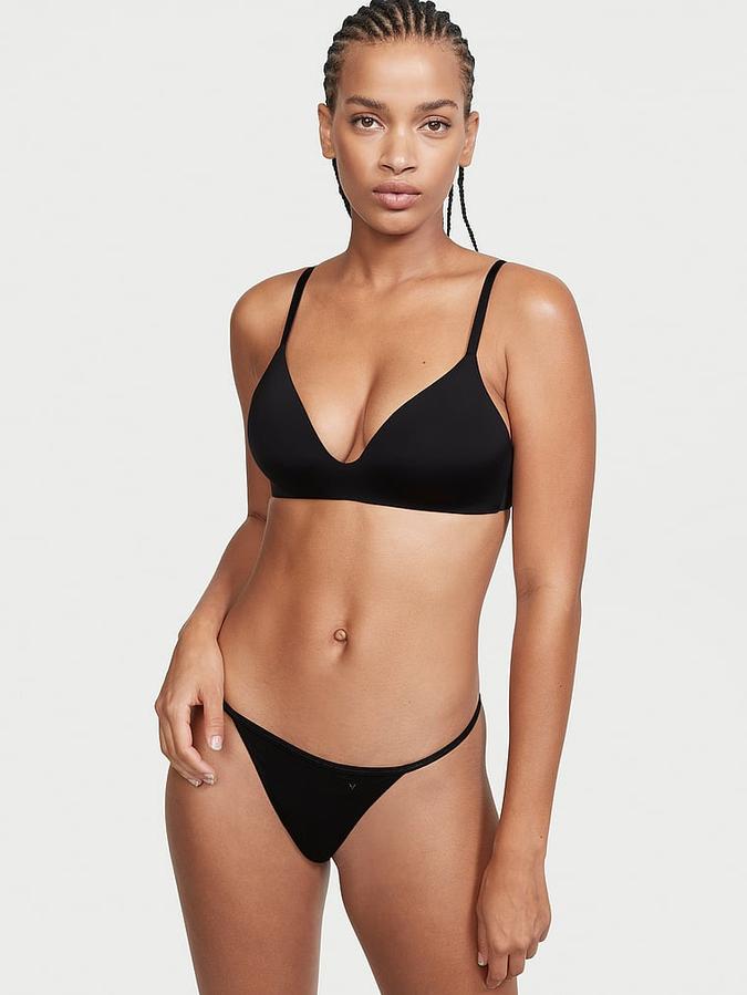 Stretch Cotton V-String Panty image number 0
