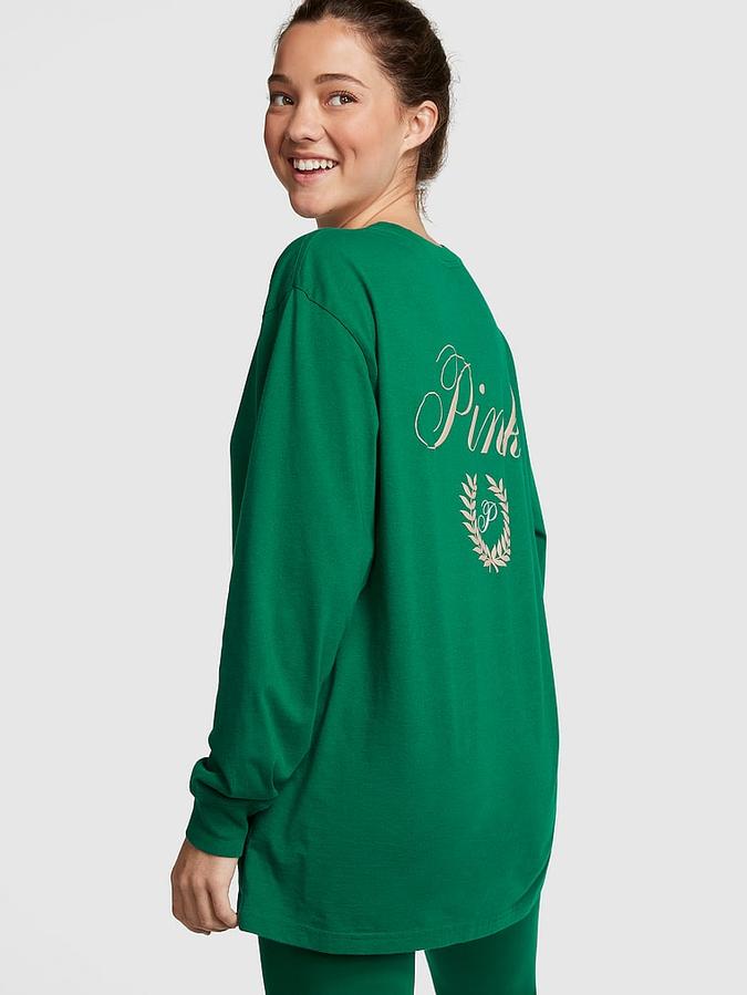 Oversized Long-Sleeve Campus Tee image number 1