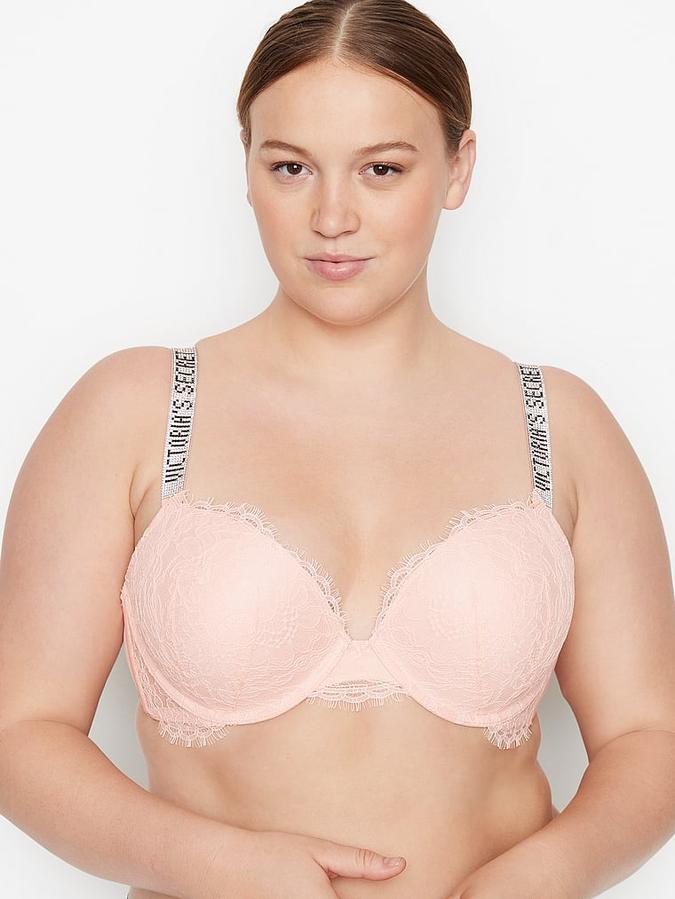 Lace Shine Strap Push-Up Bra