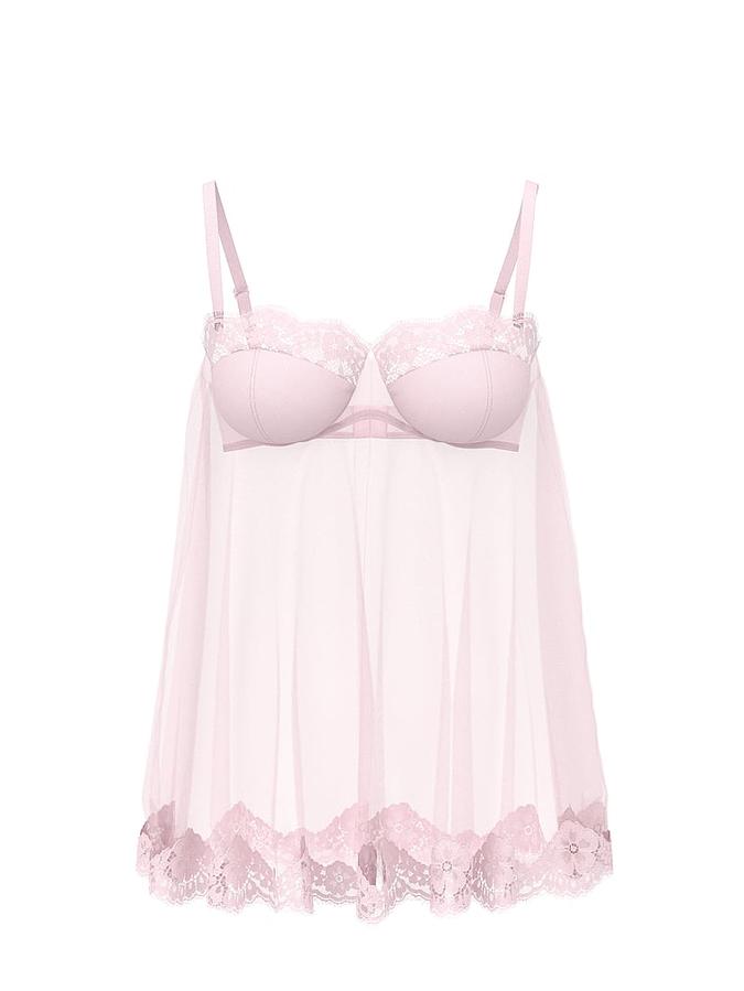 Twinkle Chiffon Balconette Babydoll Set image number 2