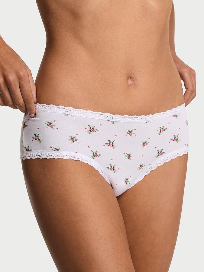 Cotton Lace-Waist Cheeky Panty