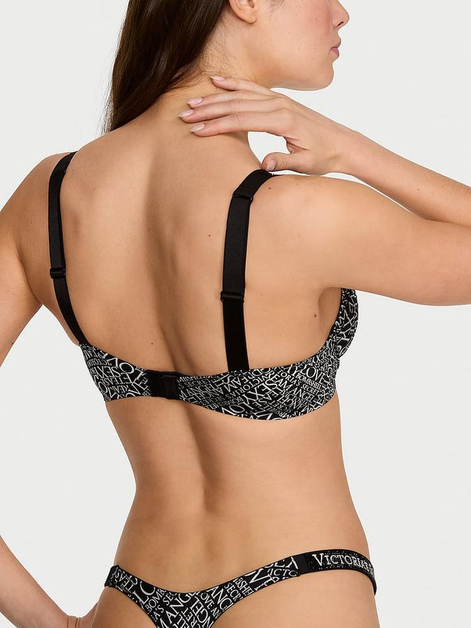 Logo Shine Strap Push-Up Bra