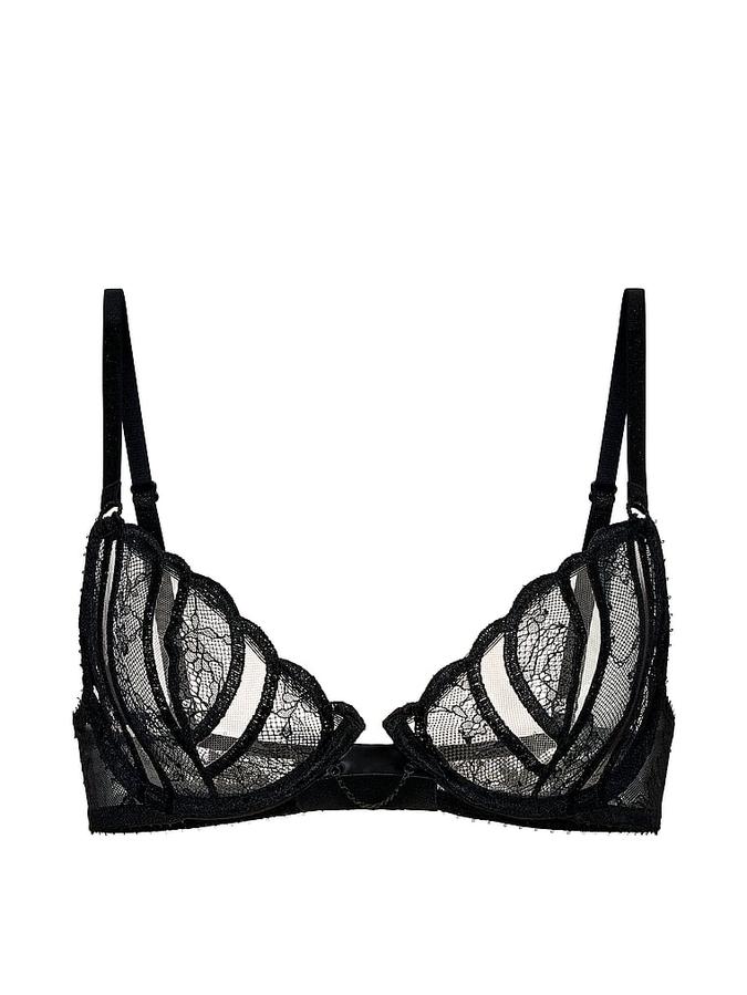 Sex-Ray Embroidery Unlined Demi Bra image number 2