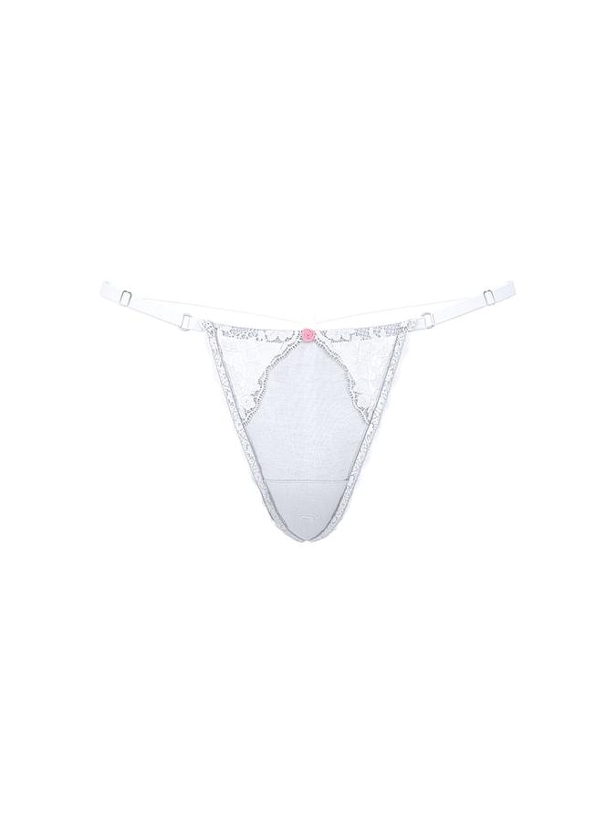 Lace-Trim Adjustable V-String Panty