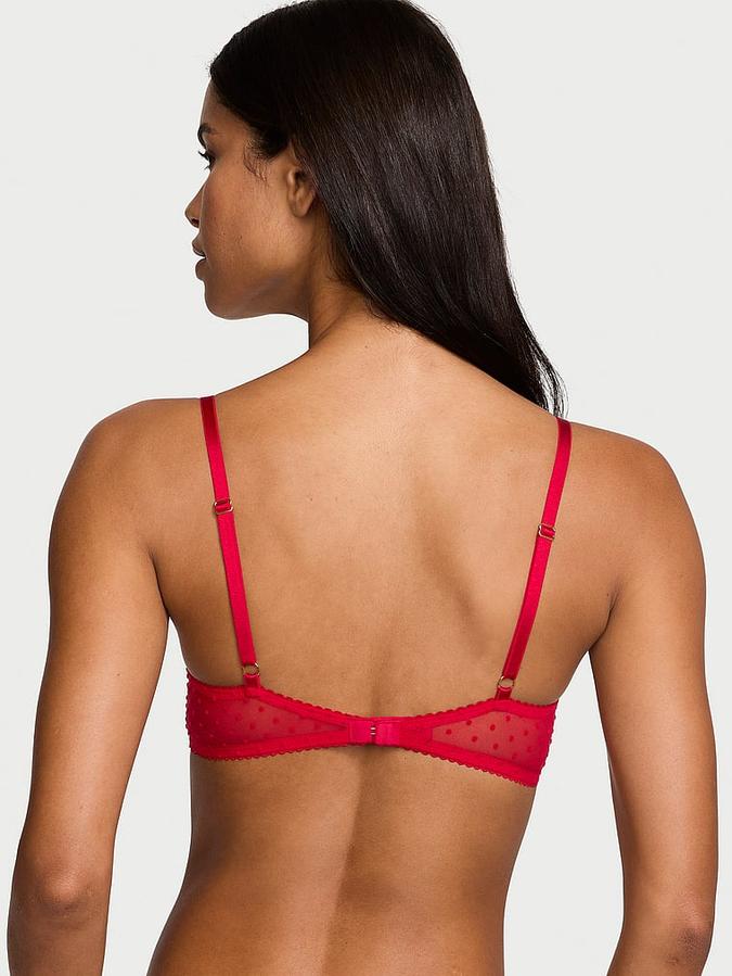 Jingle Bells Mesh Unlined Demi Bra image number 1