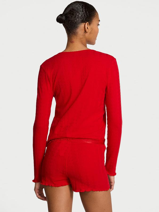 Heart Pointelle Short Pajama Set