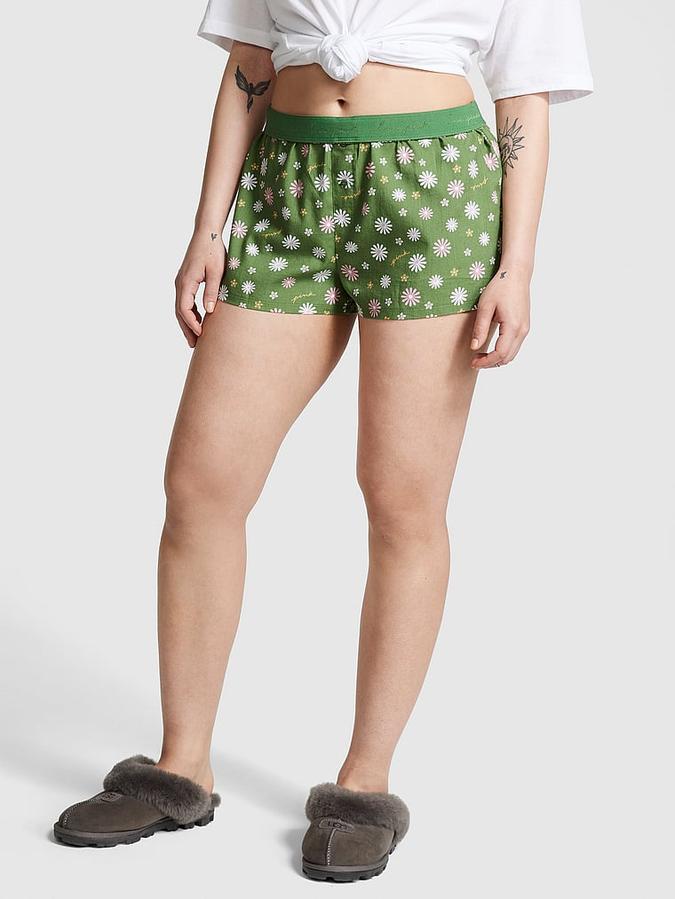 Flannel Boxy Pajama Shorts image number 0