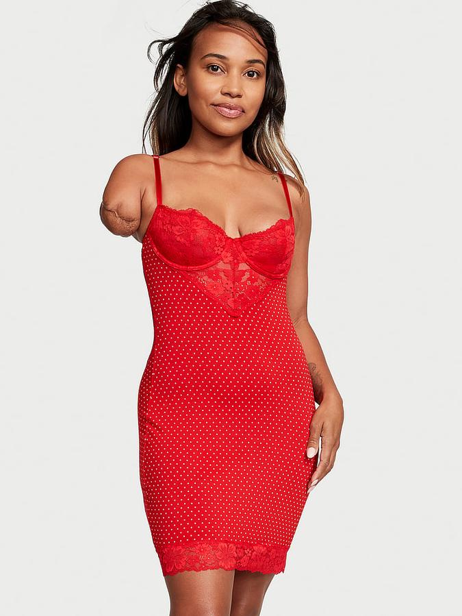 Modal & Lace Cupped Mini Slip Dress
