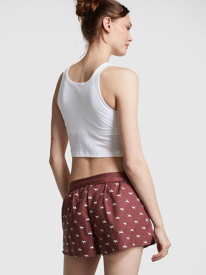 Flannel Boxy Pajama Shorts image number 1