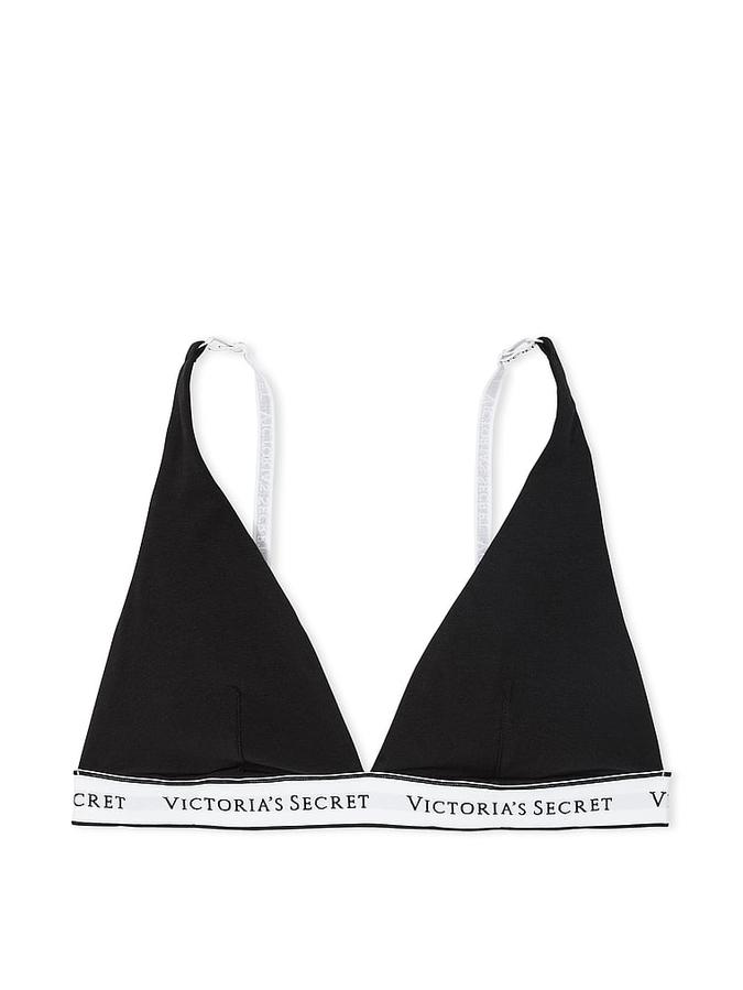 Wireless Cotton Plunge Bralette image number 2
