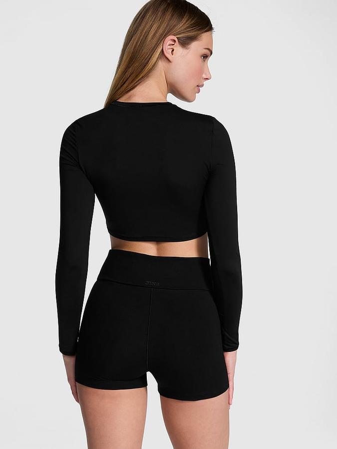 All-Day Cotton Foldover 3&rdquo; Bike Shorts