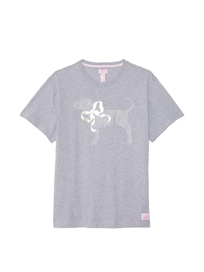 PINK x LoveShackFancy Campus Cotton Tee image number 2