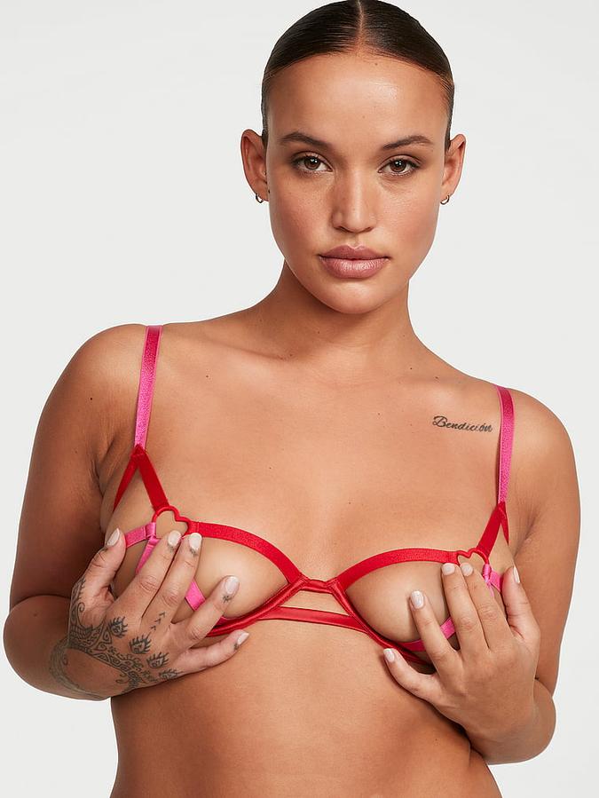 Heartware Open-Cup Strappy Demi Bra image number 0