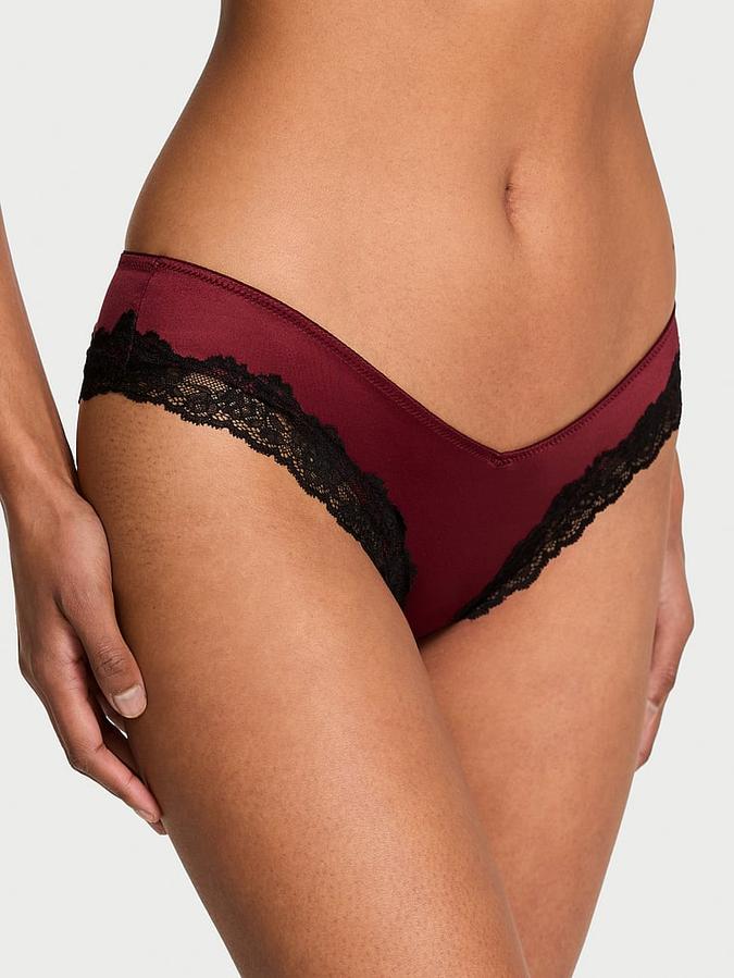 Lace-Trim High-Leg Cheeky Panty