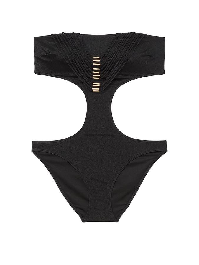VS Archives Strappy Hardware Strapless Monokini One-Piece Swimsuit image number 2