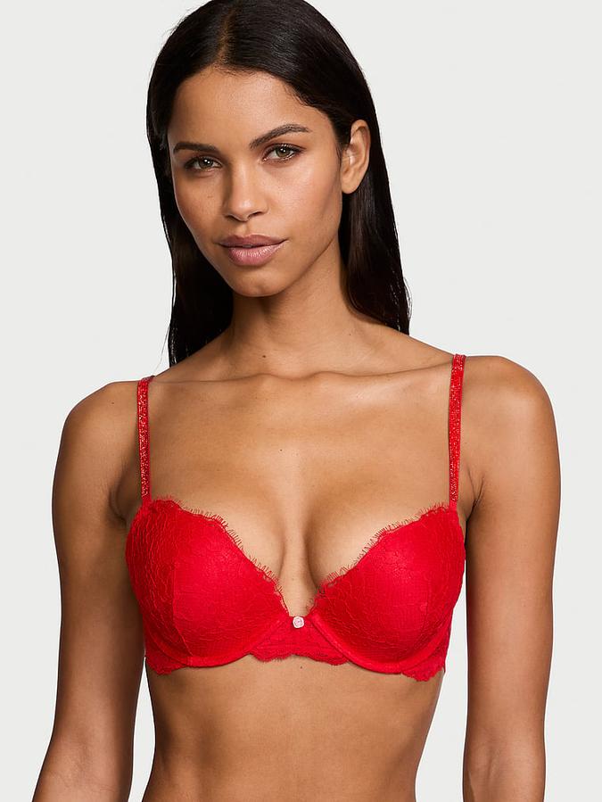 Twinkle Strap Lace Push-Up Bra image number 0