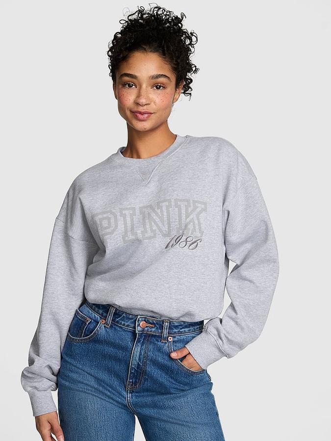 Campus Fleece Oversized Crew Sweatshirt