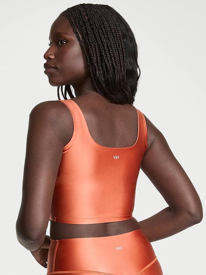 VSX GlossyTech&trade; Square-Neck Bra Top
