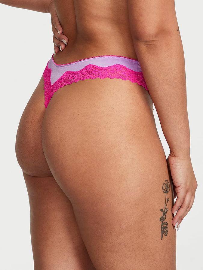 Fun & Flirty High-Leg Scoop Thong Panty image number 1