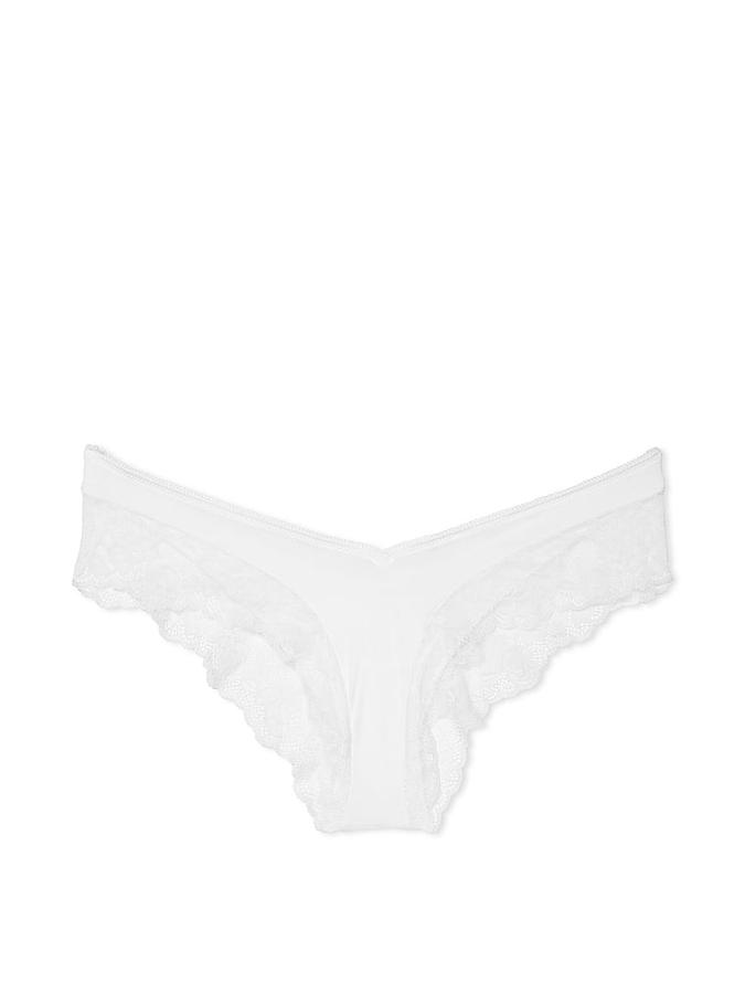 Rose Lace-Trim High-Leg Cheeky Panty image number 0