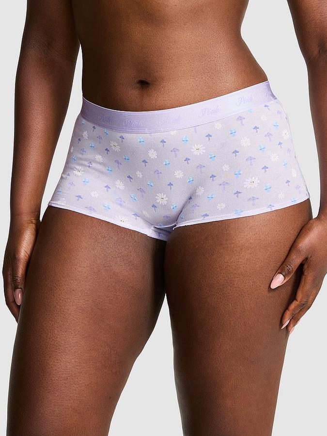 Logo Cotton Shine Boyshort Panty
