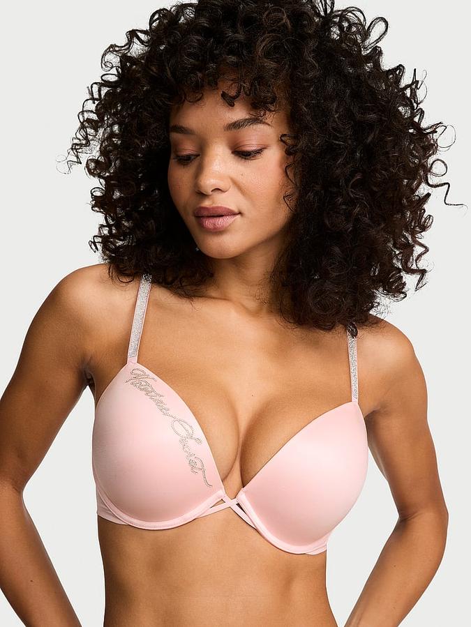 Shine Script Push-Up Bra