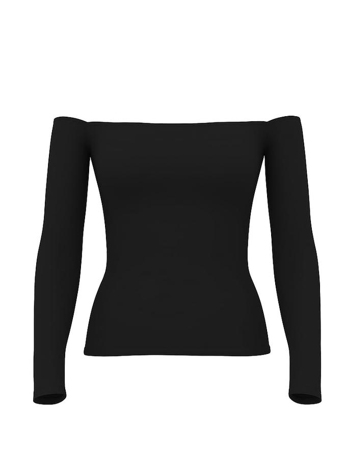 Base Stretch Off-The-Shoulder Long-Sleeve Top image number 2