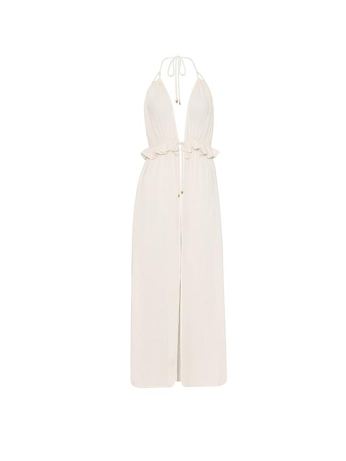 Beachwear Ruffle Tie-Front Maxi Dress image number 2