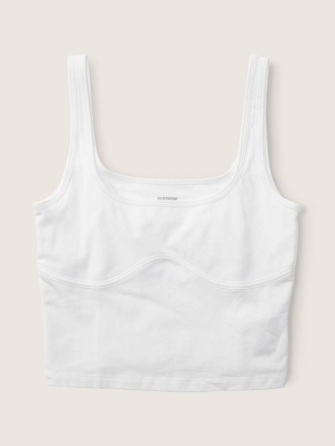 Cotton Contour Crop Tank Top image number 2