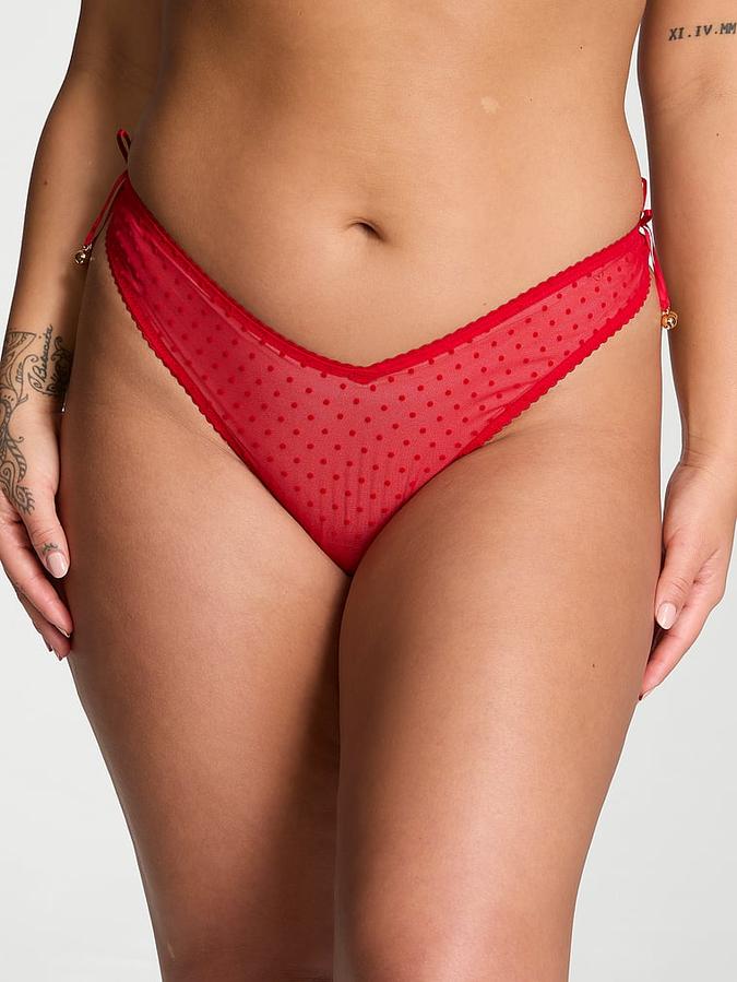 Jingle Bells Mesh Thong Panty image number 0
