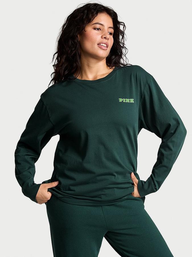 Campus Cotton Long-Sleeve Tee image number 0