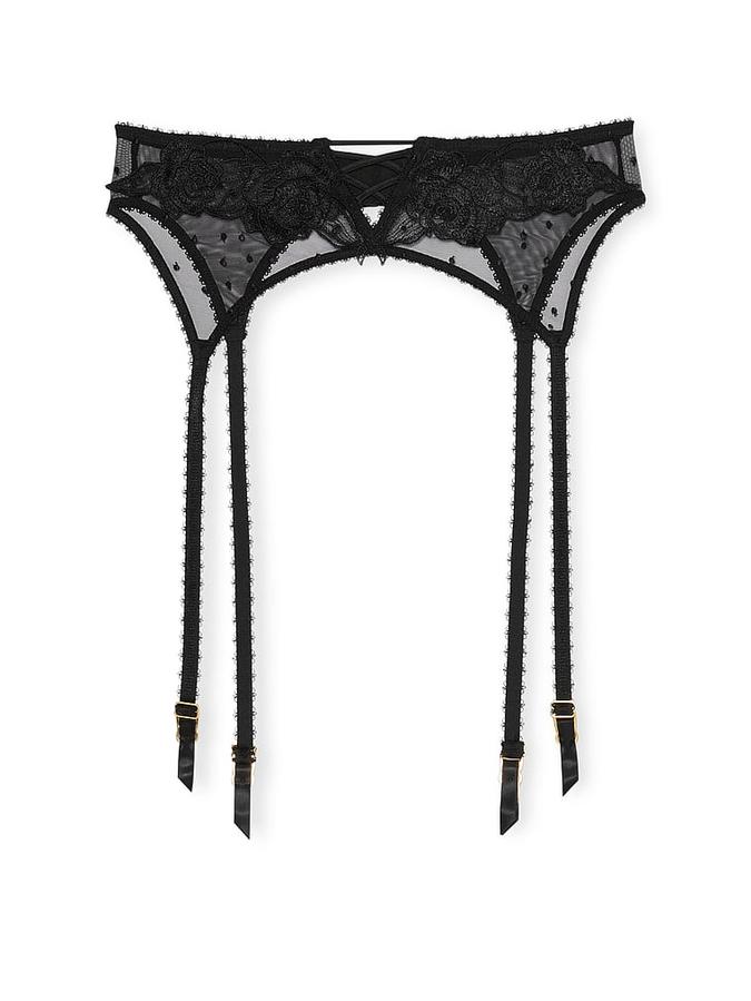 Sheer Rose Garter Belt image number 2