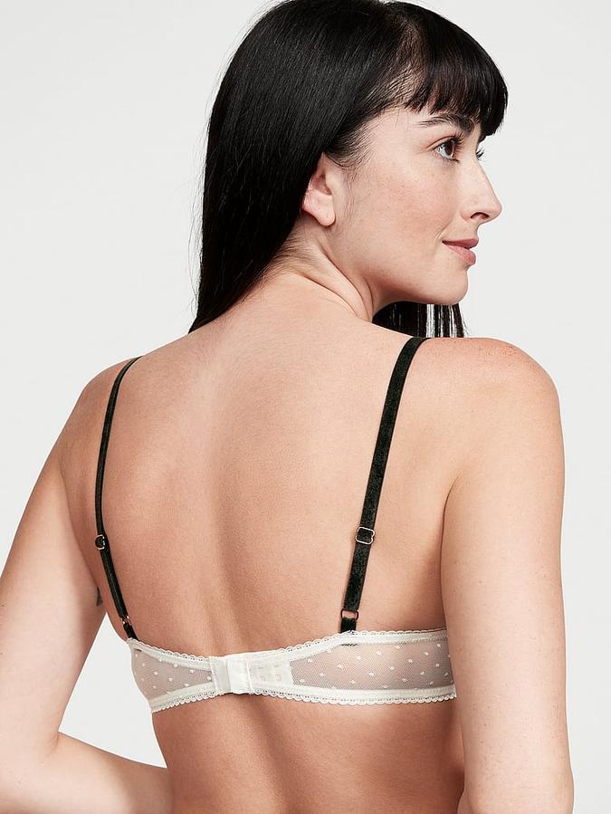 Wicked Unlined Dotted Mesh Balconette Bra image number 1