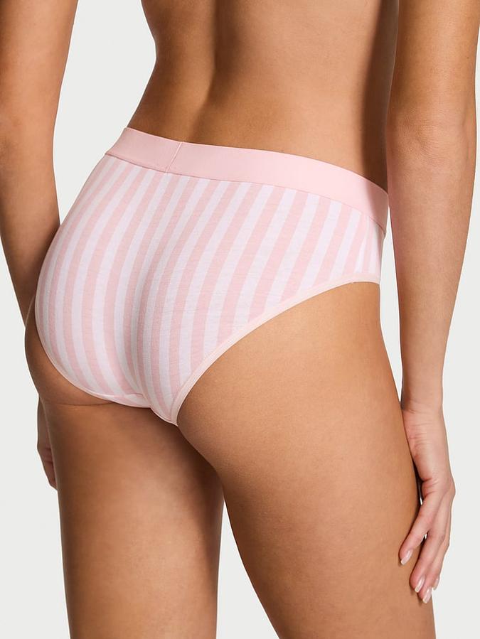 Logo Cotton Shine Patch Hiphugger Panty