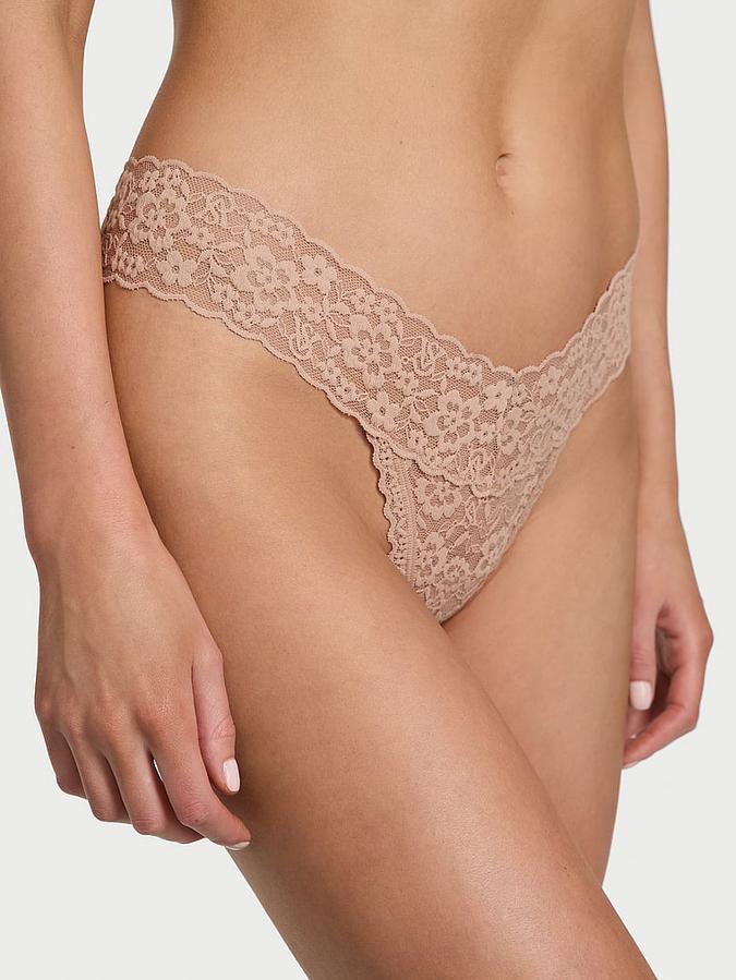 Blossom Lace Thong Panty image number 0