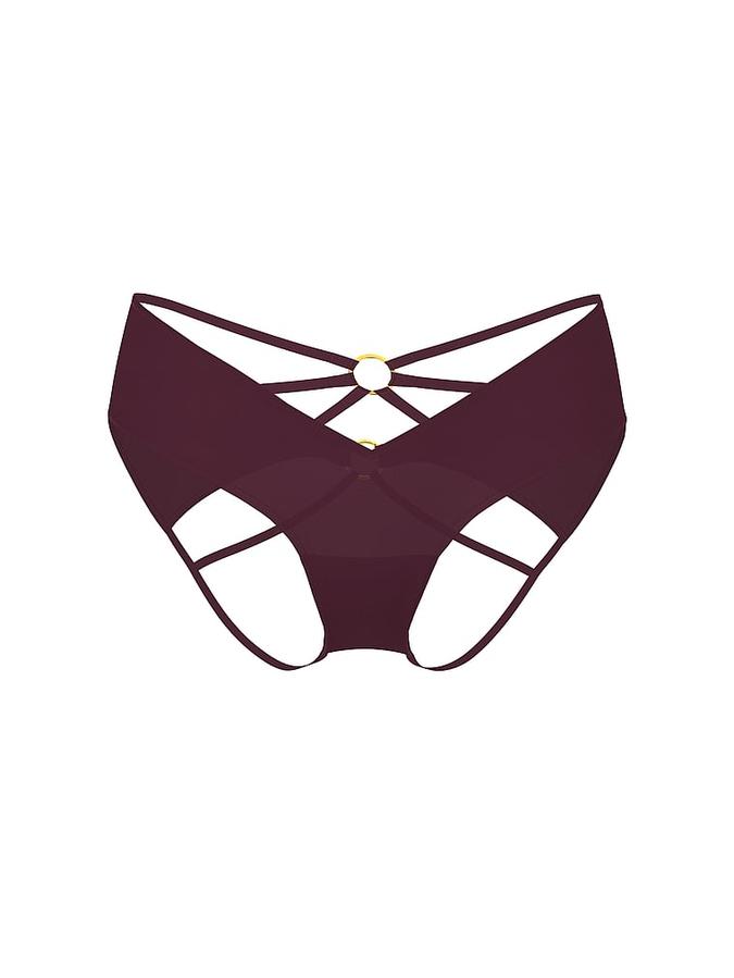 Strappy Ring Hardware Open-Back Cheeky Panty image number 0