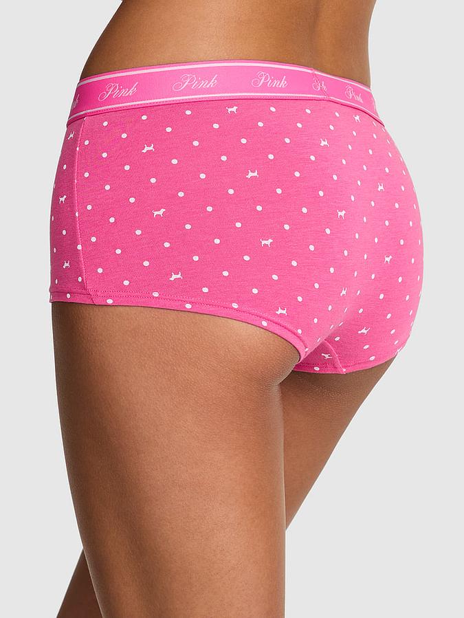 Logo Cotton Shine Boyshort Panty